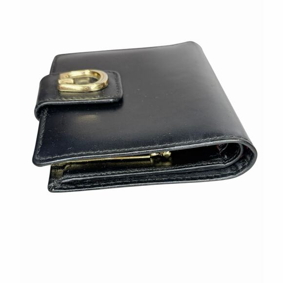 Gucci Horsebit Black Leather Kisslock Wallet w/ Gold Hardware - Picture 7 of 14